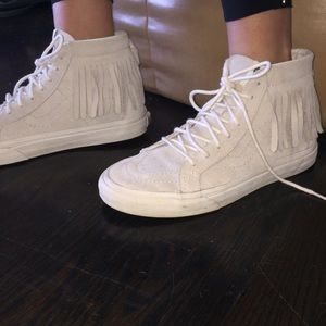 Vans Hi-tops with fringe